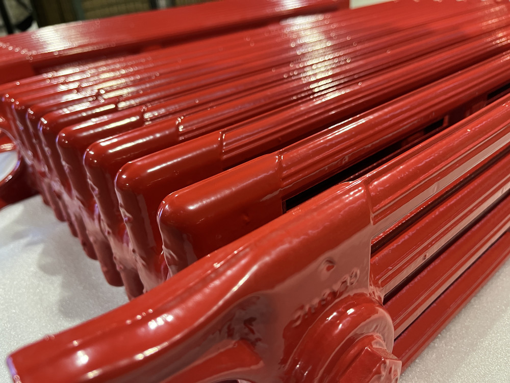 Red Powder Coated Radiator