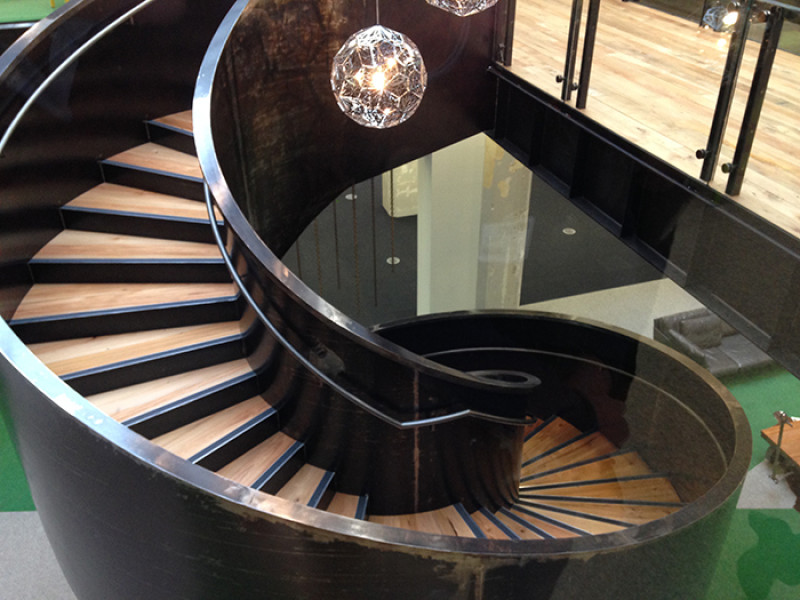 Zeal Steel Silver Fern Farms Spiral Staircase