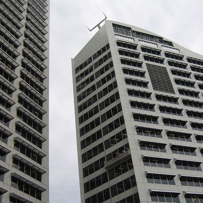 BMU on High Rise building at Darling place Australia tile