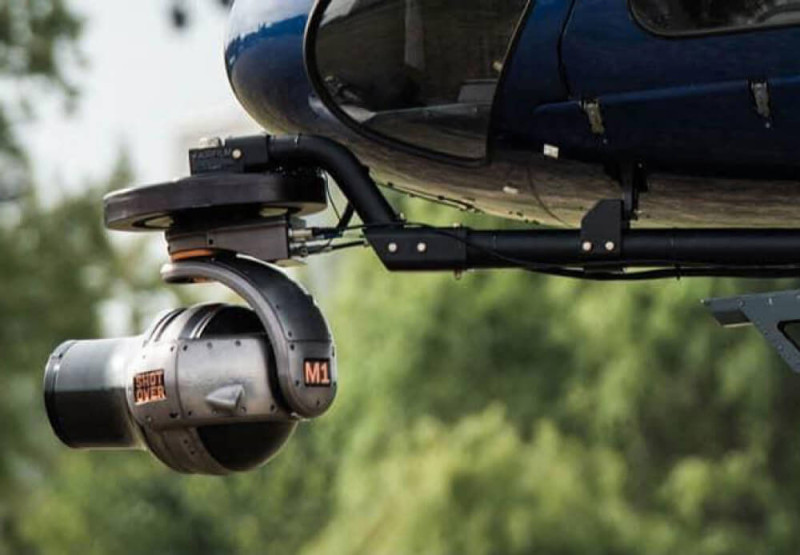 shotover systems m1 camera mounted on a chopper with farra bracket and parts for fiming